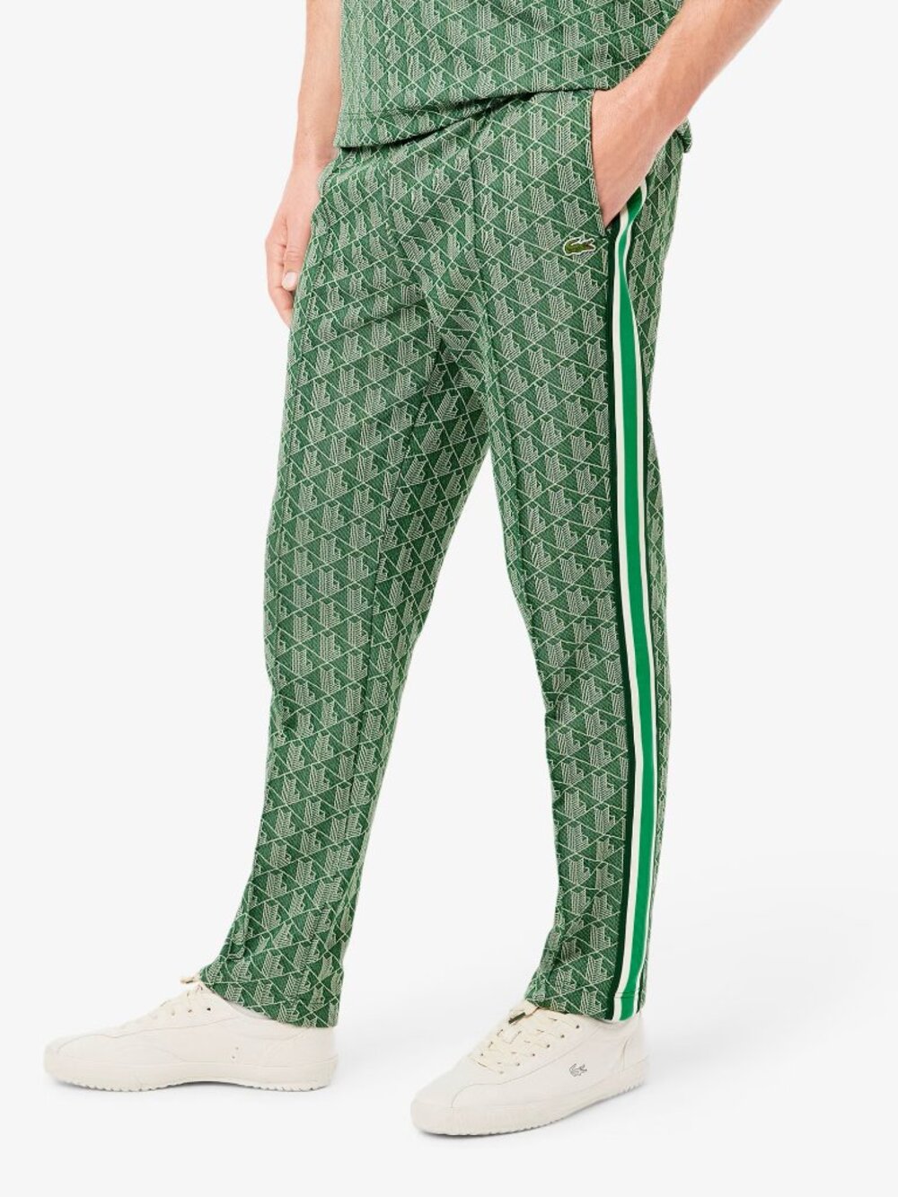 Lacoste Paris Monogram Sweatpants Men's 3XL Green Jacquard NWT